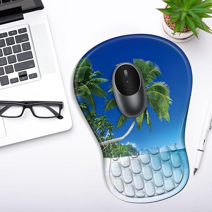 YIWEI Ergonomic Mouse Pad with Wrist Rest for Carpal Tunnel Pain Relief - Image 7