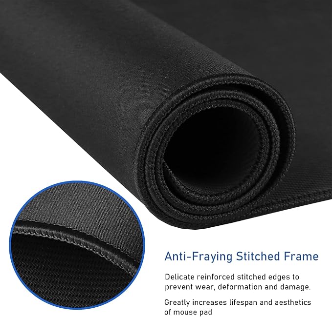 Large Extended Gaming Mouse Pad with Stitched Edges (31.5X15.7In) Mousepad | Mouse Pad, Non-Slip Natural Rubber Base,Waterproof Computer Keyboard Pad Mat for Esports Pros/Gamer/Desktop/Office/Home - Image 6