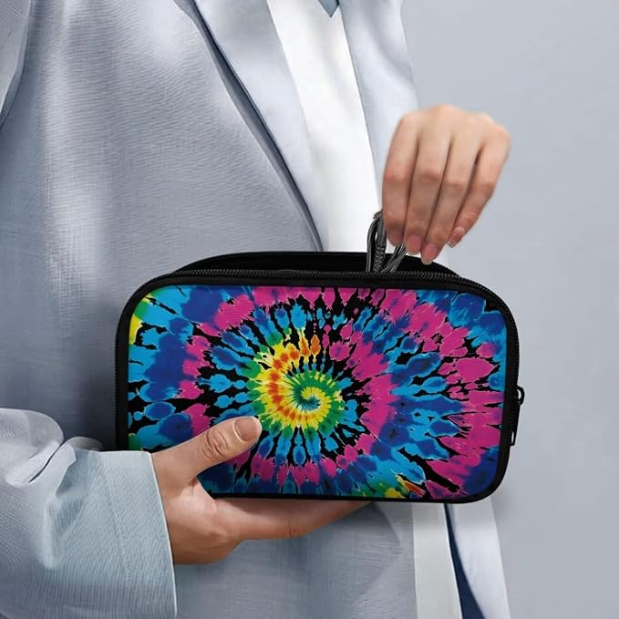 Tie Dye Print Portable Travel Cable Organizer Bag, Tech Storage Bag for Cord, Charger, Phone, Earphone, Hard Drive, USB, SD Card and Electronic Accessories - Image 4