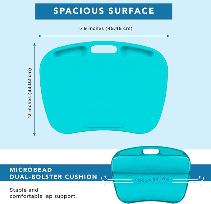 LAPGEAR MyDesk Lap Desk – Turquoise, Fits 15.6” Laptops - Image 5