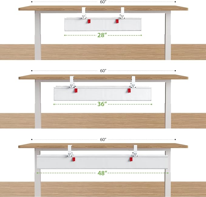KEEGH Large No Drill Under Desk Cable Management Tray 36 in, White - Image 8