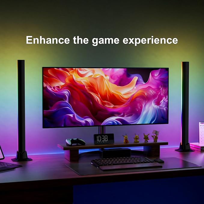 MIHEAL RGB Light Bar, Music Sync RGB LED Lights Bar, USB Powered Mood Lighting, Remote Control Color Changing Gaming TV Backlight, 8 Dynamic Modes for PC Room Monitor Desk … - Image 7