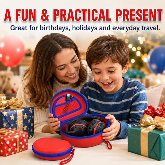 ANKHOH Kids Headphone Case for eKids for Beats Solo4 Headphones, Red - Image 9