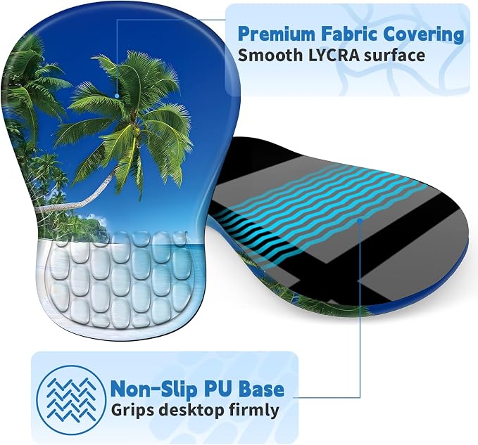YIWEI Ergonomic Mouse Pad with Wrist Rest for Carpal Tunnel Pain Relief - Image 5