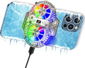 TRILINK Phone Cooler for Gaming with Dual Cooling Fans - Advanced Phone Cooling Technology - RGB LEDs - Ultra-Quiet - Output Function - LED Temperature Display for Android iPhone iOS Game Radiator by TRILINK