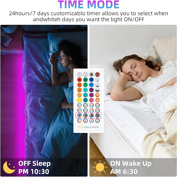 RGB Music LED Strip Lights Remote Controller, Smart Bluetooth LED Control - Image 6