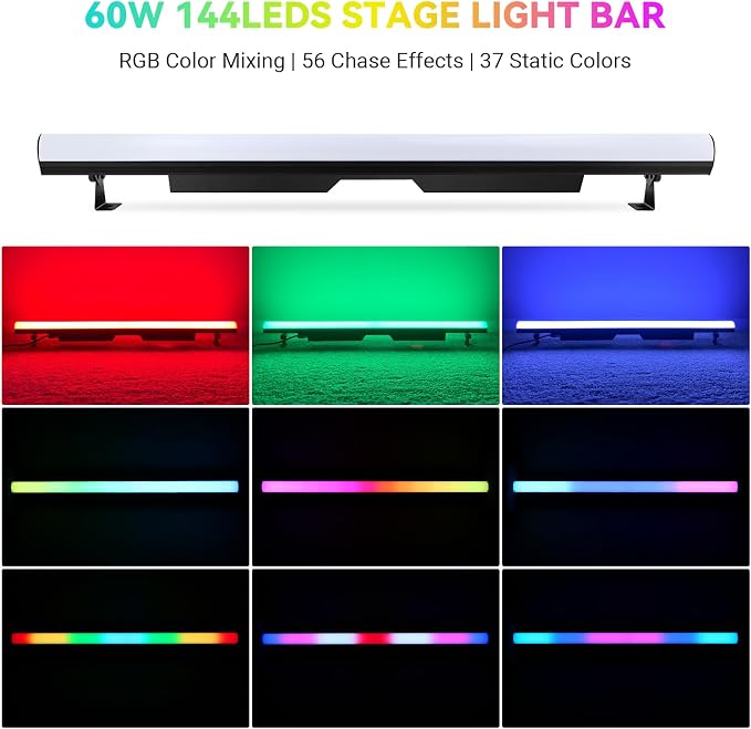 40" 60W 144LED Stage Wash Light Bar for Party - Image 2