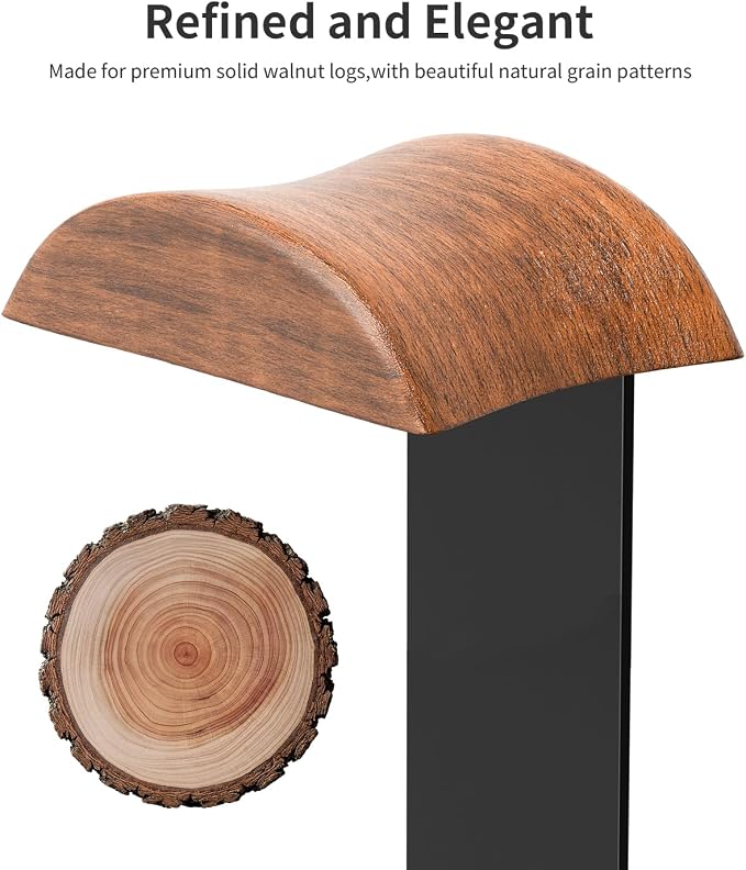 Headphone Stand and Controller Holder, 2-in-1 Walnut Wood Gaming Desk Organizer Compatible with Controllers, Display Mount for AirPods Max, Bose, Sennheiser, Gift for Gamers - Image 5