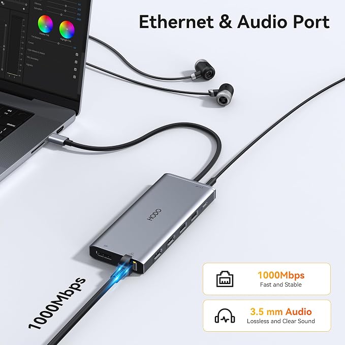 Laptop Docking Station 3 Monitor USB C Docking Station Dual Monitor Adapter - Image 7