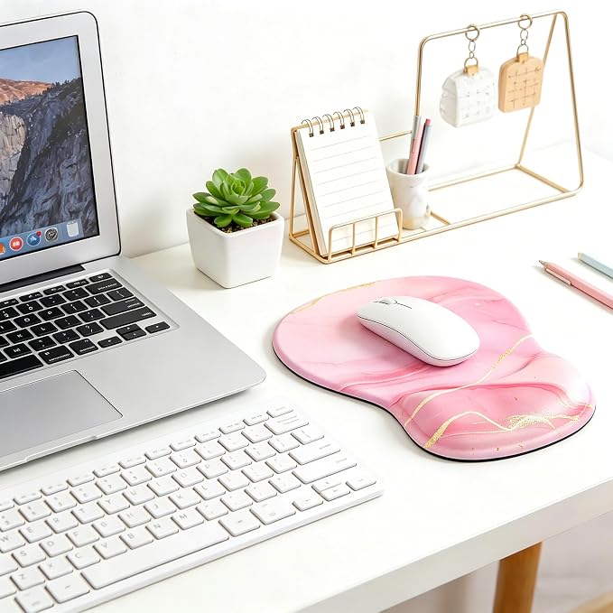 Ergonomic Mouse Pad with Wrist Rest - Gel Wrist Support Mousepad with Non-Slip PU Base for Computer, Laptop, Office & Home - Image 7