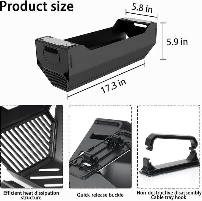 No Drill Under Desk Cable Management Tray,Hide Cords Desk - Image 3