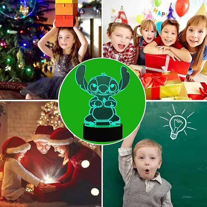 LOUHH 3D Illusion Night Light, 16 Color Night Light - 3D LED Intelligent Remote Control Lamp for Children's Room Decoration and Children's Gifts - Image 7