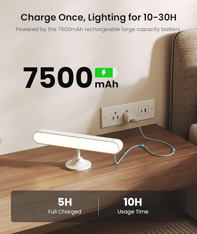Rechargeable Battery Operated Wall Sconces 7500mAh, Wall Lights for Bedroom - Image 3