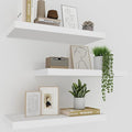 Upassion White Floating Shelves - Set of 3, 16" Wall Mounted Shelves for Home Decor, Living Room, Bedroom, Bathroom, Kitchen by Upassion