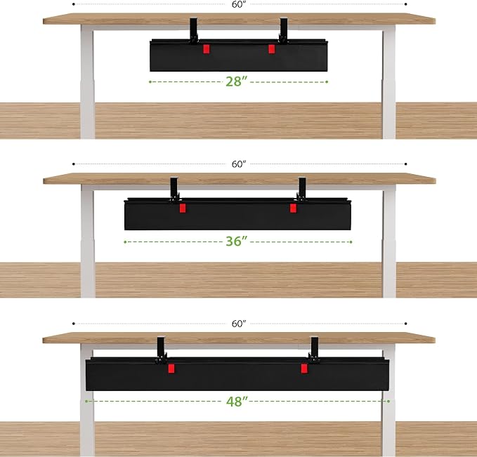 KEEGH Extra Large No Drill Under Desk Cable Management Tray 48 in, Black - Image 8