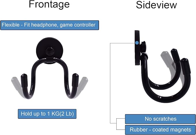 YYST Magnetic Game Controller Holder, Adjustable Game Controller Rack Storage Mount for Computer/Gaming Controllers- No Game Controller (2) - Image 2