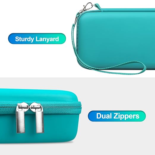 BOVKE Carrying Case for WELLST·G Handheld Game for Kids -Preloaded 220 Retro Video Games, Mini Arcade Electronic Toy Gifts for Boys Girls Portable Holder, Extra Mesh Pocket for SD Card, Green - Image 4