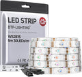 BTF-LIGHTING WS2815 LED Strip Light UL Listed 16.4FT 150 LED DC12V IP67 by BTF-LIGHTING