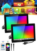 T-SUN LED Flood Lights Outdoor, 600W Equivalent Smart RGB Landscape Light by T-SUN