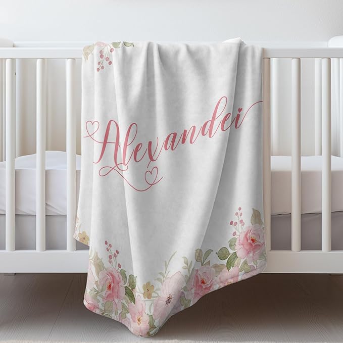 Ship Next Day, Personalized Baby Blankets - Printed in USA, Custom Name Blanket, Baby Blanket with Name, Ultra-Soft Cozy Fleece Blankets, Gifts for Baby Newborn Toddlers Boys & Girls Kids - Image 9