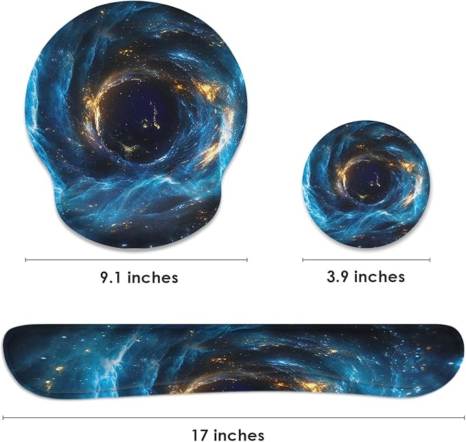 Britimes Ergonomic Mouse Pad Set with Wrist Rest, Galaxy Space - Image 2