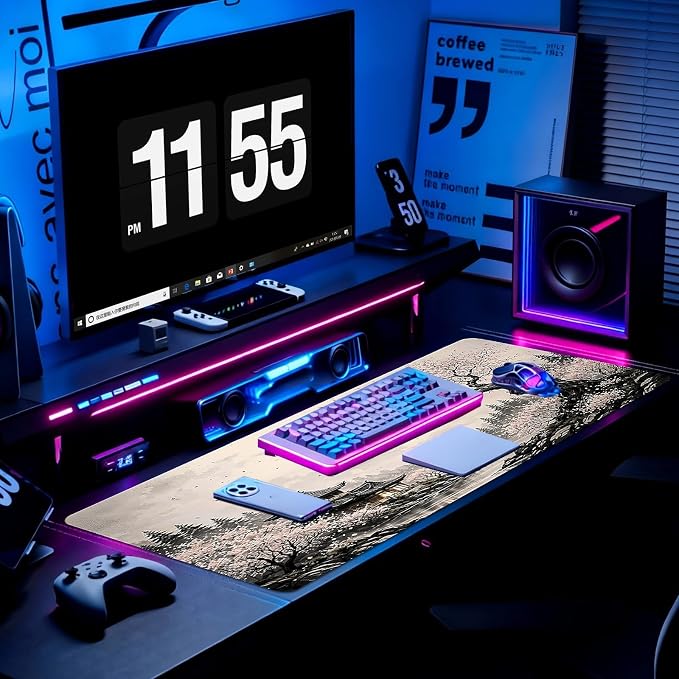 Gaming Mouse Pad, Desk Mat for Keyboard and Mouse, Large Mouse Pad for Desk, Computer Mousepad - Image 5
