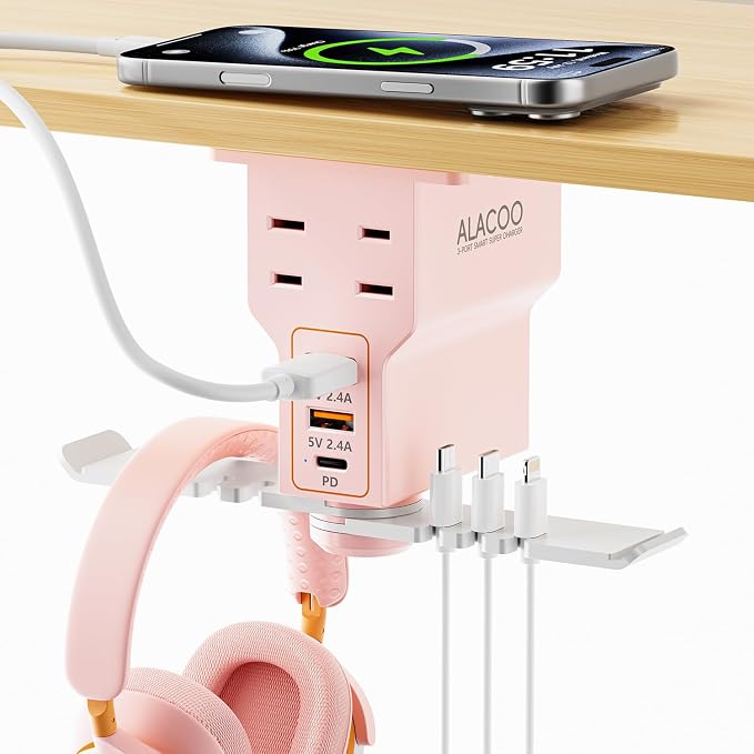 Multi-Function Desk Headphone Hanger Hook Gaming Office by ALACOO