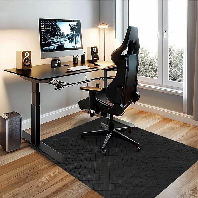 Office Chair Mat for Hard Floor, 63"x51" Large Computer Chair Mat, Multi-Purpose Desk Floor Protector for Work, Home, Gaming - Image 2