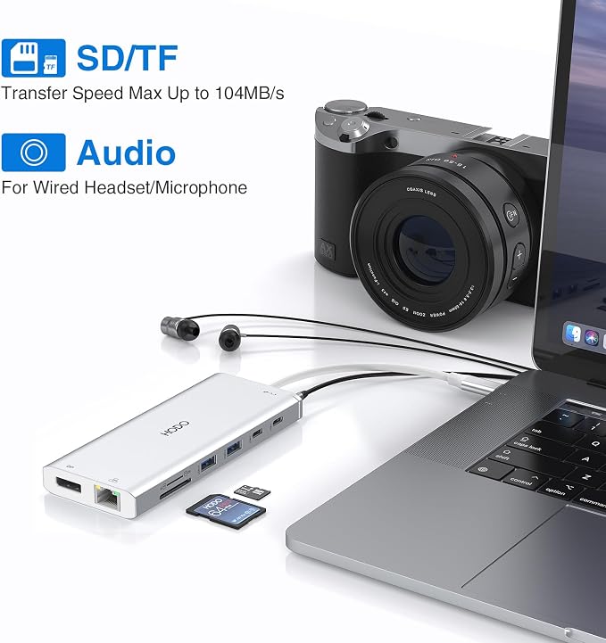 USB C Docking Station Dual Monitor for HP,Laptop Docking Station 3 Monitors - Image 8