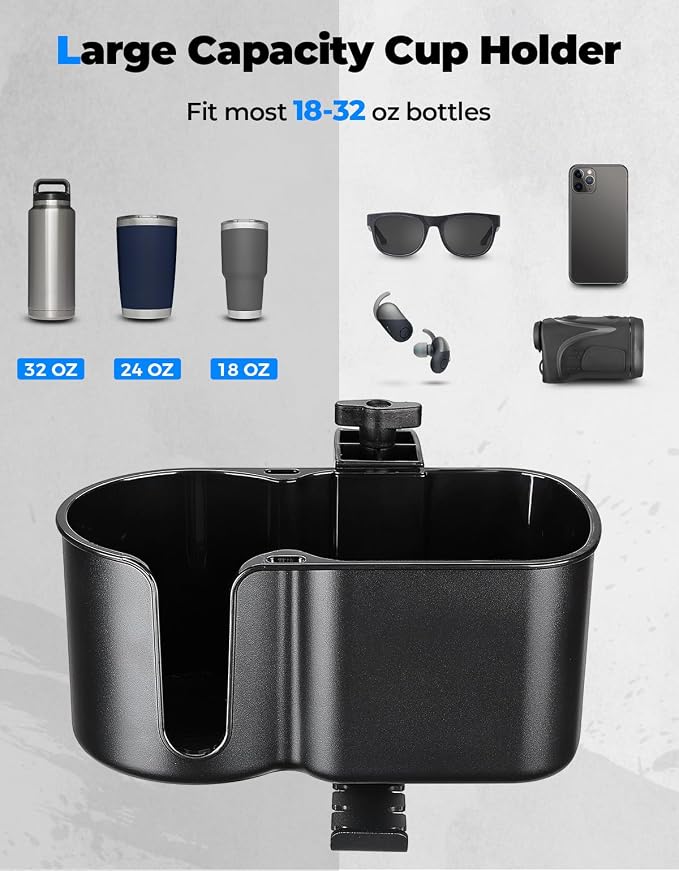 KEMIMOTO 3-in-1 Desk Cup Holder and Headphone Hanger, Fits 18-32 oz Cups - Image 2