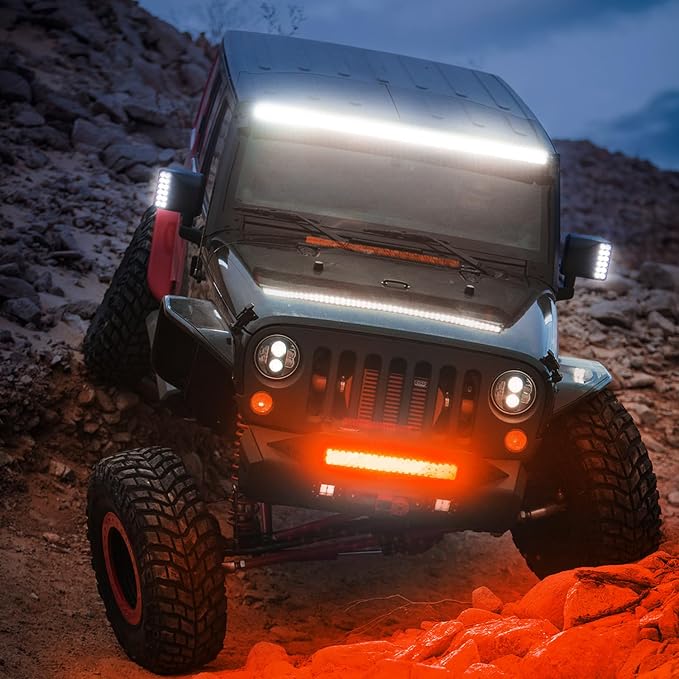 Nilight LED Light Bar 12 Inch 240W Red Pod Lights Triple Row Spot Flood Combo 30000LM Driving Boat Off Road Lighting for Trucks Pickup Golf Cart SUV ATV UTV 4x4 Van Camper Tractor - Image 9