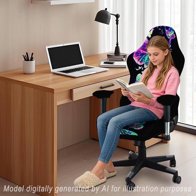 Gaming Chair Covers, 3D Printing Stretch Fit Scratch Resistant | Easy to install, Soft Breathable, Cat Scratch Proof, Washable Gaming Chair Seat Cover with Armrest Cover (No Chairs)(J) - Image 5