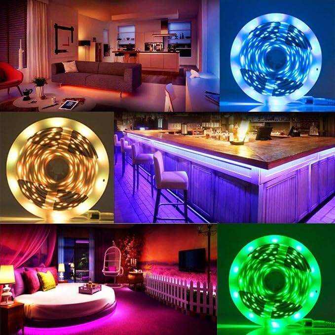 Tenmiro 65.6ft Led Strip Lights, Ultra Long RGB Color Changing LED Light Strips Kit with 44 Keys Ir Remote Led Lights for Bedroom, Kitchen, Home Decoration - Image 7