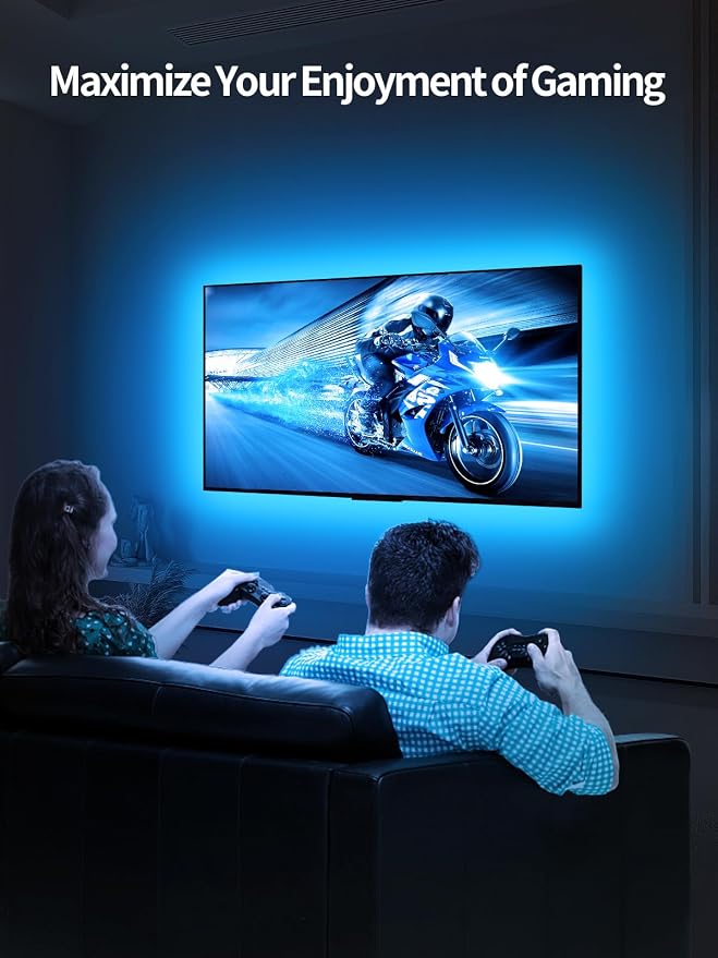 KANTUTOE TV Lights Behind, 19.68ft LED Lights for 55-85 Inch TV, RGB TV Backlight, Music Sync Bluetooth APP and Remote Control Strip Lights USB Powered for Bedroom Gaming Room Decor - Image 3