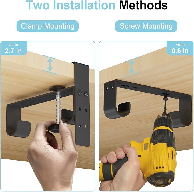 No-Drill Under Standing Desk Cable Management,47.2" L,Beige - Image 4