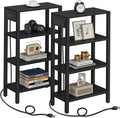TUTOTAK Narrow Side Table Set of 2, Small End Table with Charging Station by ChoosetutotakFurnitureBuildYourCozyHome