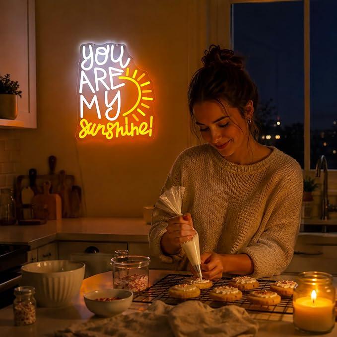 Neon Sign, Sunshine Neon Signs for Wall Decor LED Signs Neon Light - Image 2