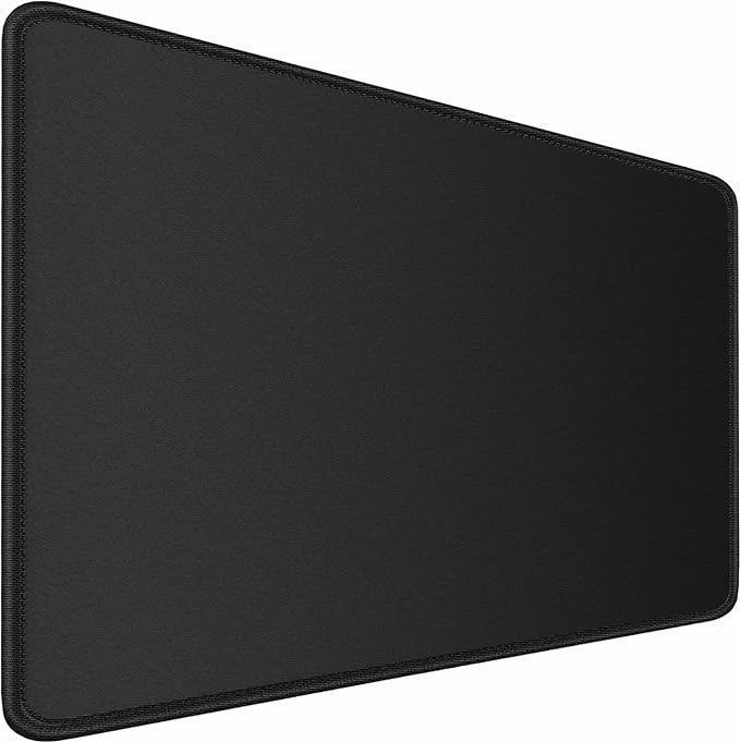 Large Extended Gaming Mouse Pad, Water Resist Non-Slip Mousepad Rubber Base | Mouse Pad Gaming, Long Desk Mouse Pad with Stitched Edges, Computer Keyboard Mat for Gaming, Office, 31.5 x 11.7 in, Black by Naukay