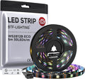 BTF-LIGHTING WS2812B ECO RGB LED Strip,UL Listed,Individually Addressable,16.4FT 30LED/m 150Pixel DC5V 5050SMD,Alloy Wire Flexible 3M Tape for DIY Chasing Color Project IP65(No Adapter or Controller) by BTF-LIGHTING