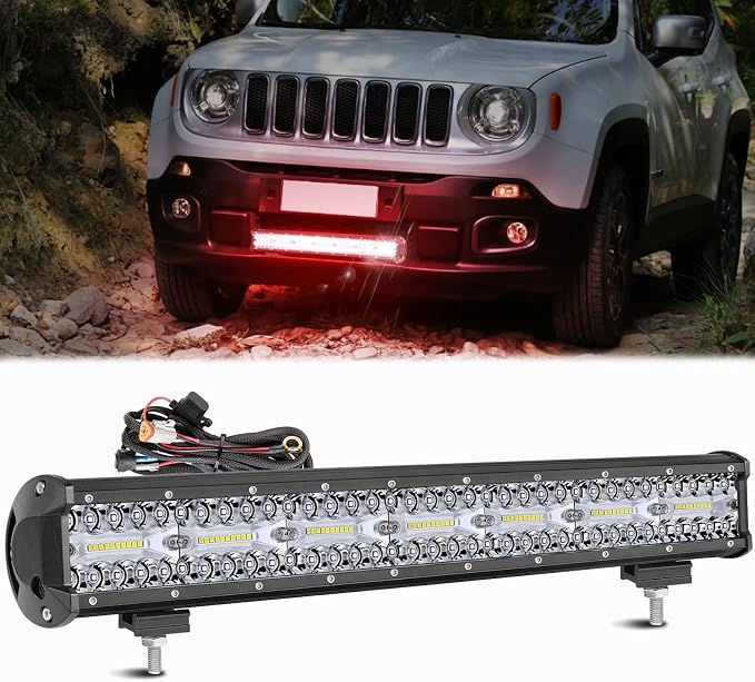 20 Inch Light Bar RGB Color Chasing LED Light Pods RGBW Multicolor Light Bar 20" RGB Offroad Lights for Wrangler F150 Toyota Chevy Ram Truck Pickup SUV UTV ATV - Image 9