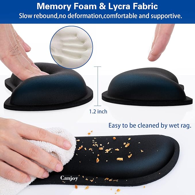Keyboard Wrist Rest, Canjoy Ergonomic Wrist Rest Cushion Support Pad - Image 5