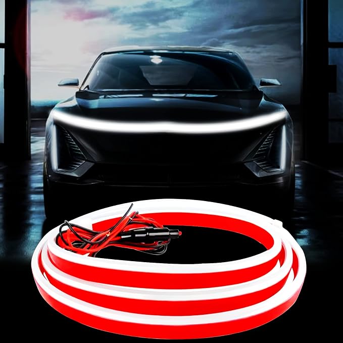 Car LED Hood Light Strip for Cars, SUVs, Trucks, White, 59 Inch by Goodream