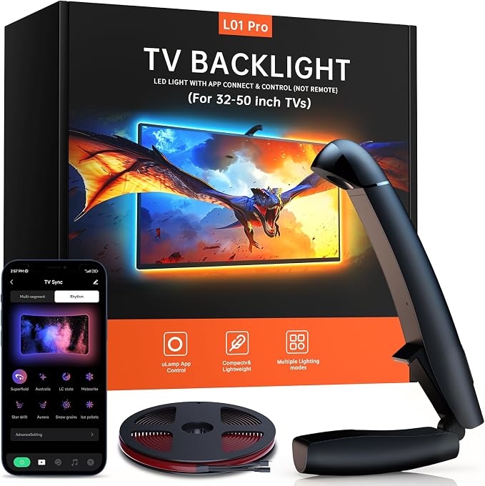FFJ TV LED Backlight, 11.5ft Cuttable TV Lights that Change with TV by Unknown