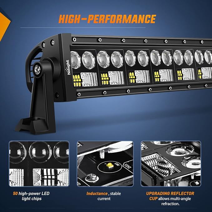Nilight LED Light Bar 7D 22" 150W 15000LM Double Row Flood Spot Combo - Image 2