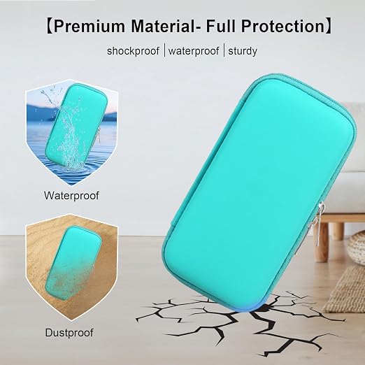Elonbo Carrying Case for TaddToy/WELLST·G/Beijue/FAMILY POCKET/CCTU/X- JOYKIDS/GREENCREEK/Beico/KAVOYI/GuaiyeyeAP/TEBIYOU Handheld Game Console, Portable Electronic Gaming Player Bag, Green - Image 4
