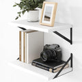 Axeman Deep Floating Shelves - 20 Inch White Floating Shelves Set of 2-12 Inch Deep Wood Wall Shelves for Living Room Bathroom Kitchen by Axeman