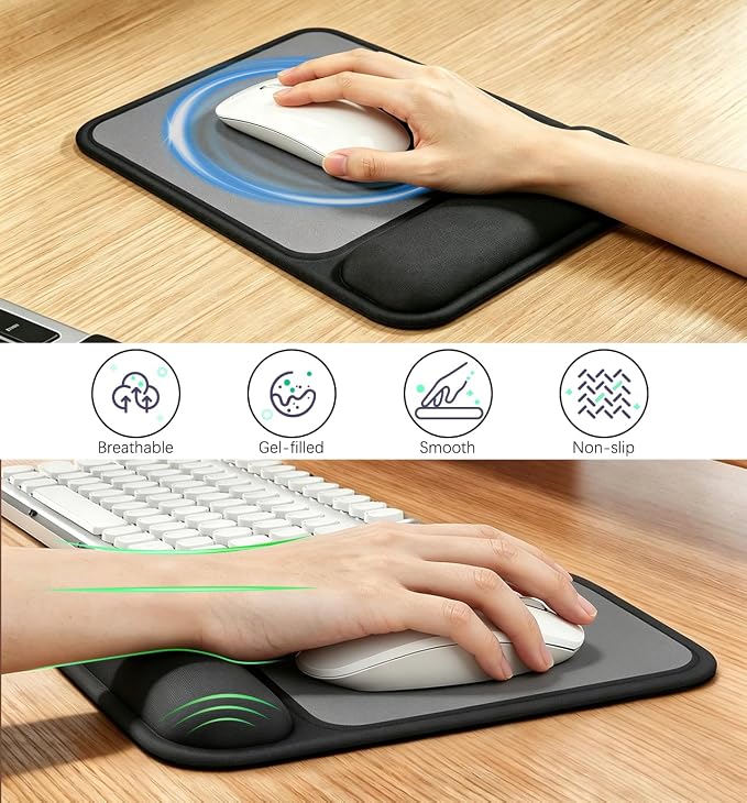 JIKIOU Keyboard Stand and Mouse Pad Set with Wrist Rest - Image 3