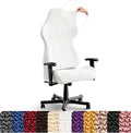 PAULATO BY GA.I.CO. Stretch Office & Gaming Chair Cover – Breathable Desk Computer Armchair Slipcover with Zipper – Bi-Elastic Stretchable Protector Machine Washable – Crisp White (Office Chair) by PAULATOBYGAICO