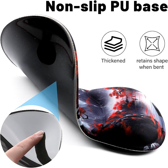 Ergonomic Mouse Pad with Wrist Rest - Gel Wrist Support Mousepad with Non-Slip PU Base for Computer, Laptop, Office & Home - Image 5