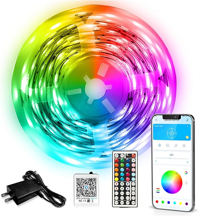 DAYBETTER LED Strip Lights 110ft 1Roll RGB Music Sync Smart App Control by DAYBETTER